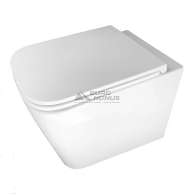 DUSEL Унитаз подвесной c крышкой и сиденьем Slim Soft-close Ivia (DWHT10210330R)