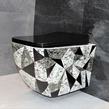 DUSEL Унитаз подвесной c крышкой и сиденьем Slim Soft-close Cubis Art DWHT10201030ART