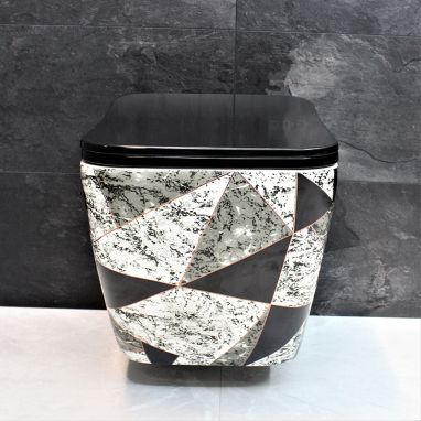 DUSEL Унитаз подвесной c крышкой и сиденьем Slim Soft-close Cubis Art DWHT10201030ART
