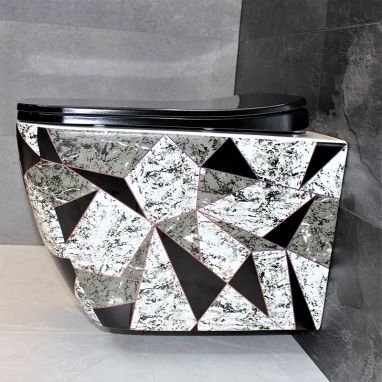 DUSEL Унитаз подвесной c крышкой и сиденьем Slim Soft-close Cubis Art DWHT10201030ART