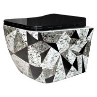 DUSEL Унитаз подвесной c крышкой и сиденьем Slim Soft-close Cubis Art DWHT10201030ART