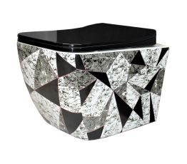 DUSEL Унітаз підвісний с кришкою і сидінням Slim Soft-close Cubis Art DWHT10201030ART