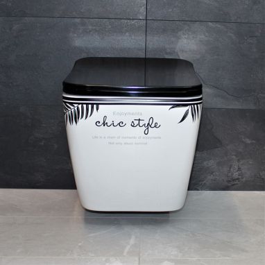 DUSEL Унитаз подвесной c крышкой и сиденьем Slim Soft-close Cubis Chic Style DWHT10201030CS