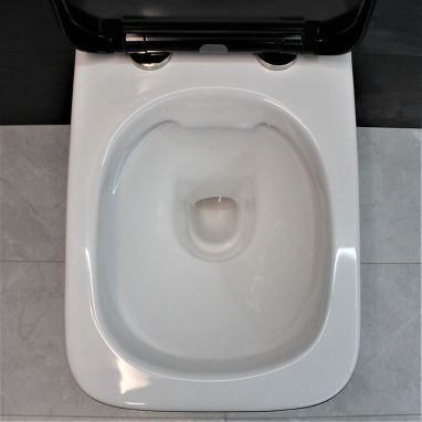 DUSEL Унитаз подвесной c крышкой и сиденьем Slim Soft-close Cubis Chic Style DWHT10201030CS