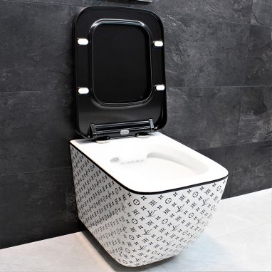 DUSEL Унитаз подвесной c крышкой и сиденьем Slim Soft-close Cubis Lv Style DWHT10201030LVS