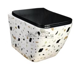 DUSEL Унітаз підвісний с кришкою і сидінням Slim Soft-close Cubis Terrazzo DWHT10201030TER
