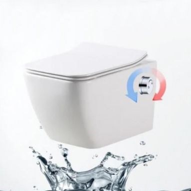 DUSEL Унитаз подвесной c функцией биде, крышкой и сиденьем Slim Soft-close Cubis Mix DWHT10201030М