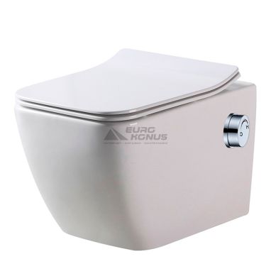 DUSEL Унитаз подвесной c функцией биде, крышкой и сиденьем Slim Soft-close Cubis Mix DWHT10201030М