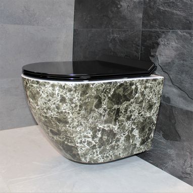 DUSEL Унитаз подвесной c крышкой и сиденьем Slim Soft-close Levita Marble DWHT10201130MS