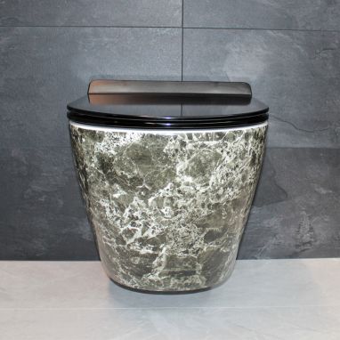 DUSEL Унитаз подвесной c крышкой и сиденьем Slim Soft-close Levita Marble DWHT10201130MS