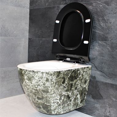 DUSEL Унитаз подвесной c крышкой и сиденьем Slim Soft-close Levita Marble DWHT10201130MS
