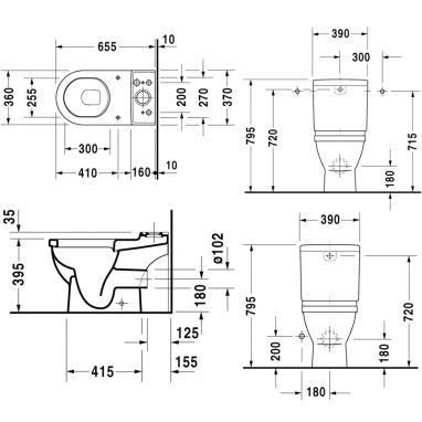 DURAVIT Унитаз (чаша) Starck 3 (0126090000)