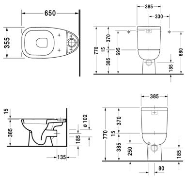 DURAVIT Унитаз (чаша) D-Code (21110900002)