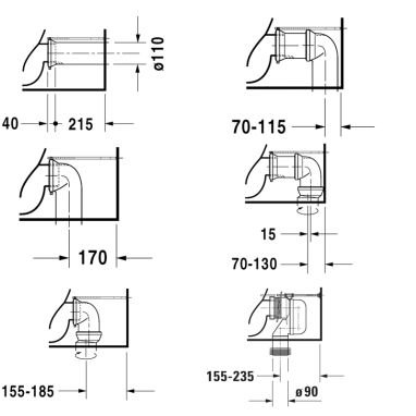 DURAVIT Унитаз (чаша) D-Code (21180900002)