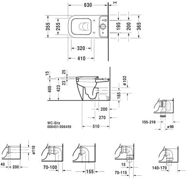 DURAVIT Унитаз (чаша) Happy D.2 (2134090000)