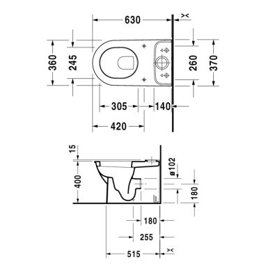 DURAVIT Унитаз (чаша) Darling New (2138090000)
