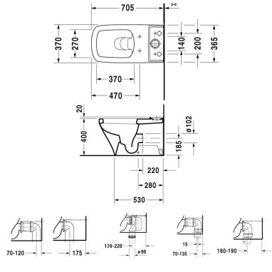 DURAVIT Унитаз (чаша) DuraStyle (2156090000)