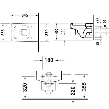 DURAVIT Унитаз подвесной Vero (2217090064)
