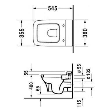 DURAVIT Унитаз подвесной PURA VIDA (2219090000)