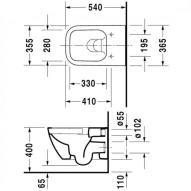 DURAVIT Унитаз подвесной Happy D.2 (2222090000)