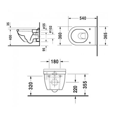 DURAVIT Унитаз подвесной Starck 3 (2225090000)