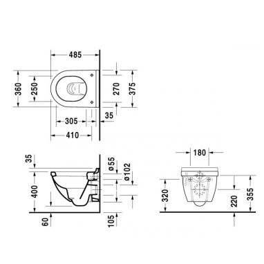 DURAVIT Унитаз подвесной STARCK 3 (2227090000)