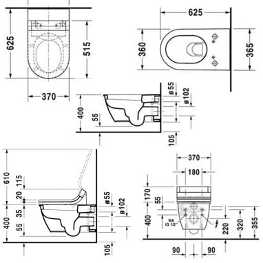 DURAVIT Унитаз подвесной Darling New (2544590000)