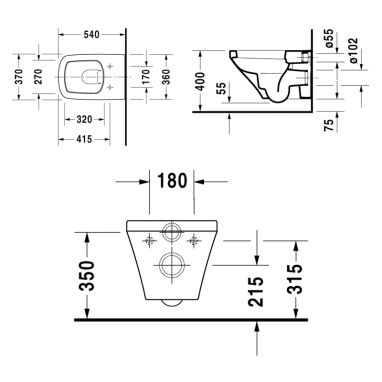 DURAVIT Унитаз подвесной DuraStyle (2552090000)