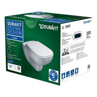 DURAVIT Унитаз подвесной с сиденьем soft-close D-Code (45700900A1)