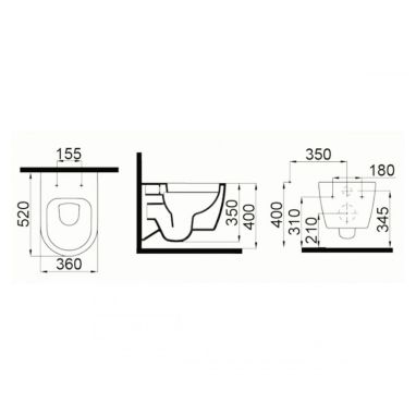 IDEVIT Унитаз подвесной Alfa 3104-2616-1101