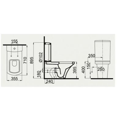 IDEVIT Унитаз-компакт с сиденьем US SC Vega SETK2804-0306-001-1-6200