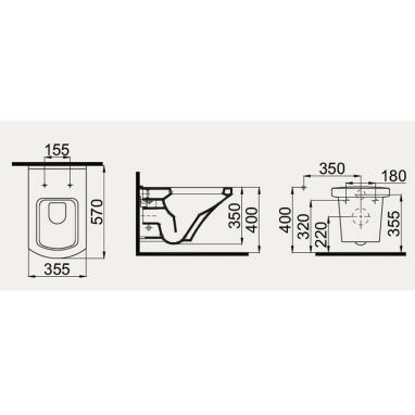 IDEVIT Унитаз подвесной с сиденьем Ultra Slim Soft Close Vega SETK2804-0606-071-1-6000