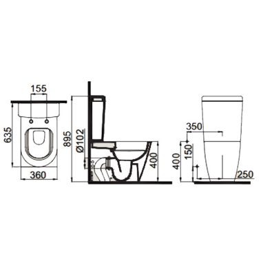 IDEVIT Унитаз-компакт с сиденьем SC Alfa SETK3104-0316-001-1-6200