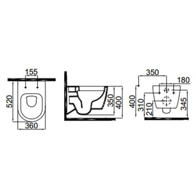IDEVIT Унитаз подвесной с сиденьем и функцией биде US SC Alfa SETK3104-2615-001-1-6000