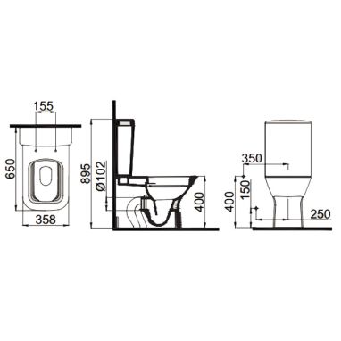 IDEVIT Унитаз-компакт с сиденьем Nova SETK3504-0316-001-1-6100