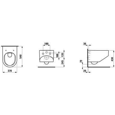 LAUFEN Унитаз подвесной Sonar (H8203410000001)