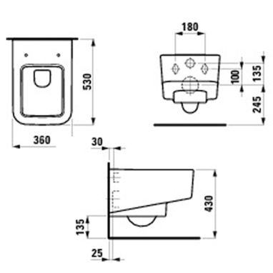 LAUFEN Унитаз подвесной Pro S (H8209610000001)