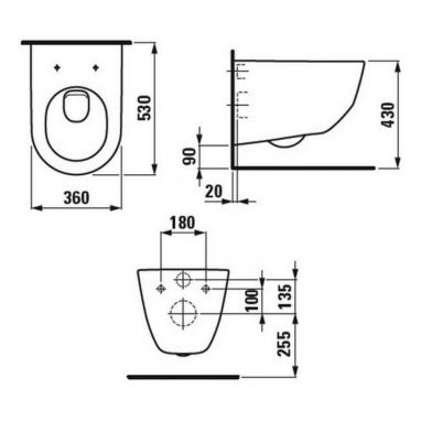 LAUFEN Унитаз подвесной PRO S (H8209640000001)