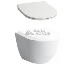 LAUFEN Унитаз подвесной с сидением Slim soft-close Pro Rimless (H8209660000001+H8989660000001R)