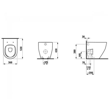 LAUFEN Унитаз напольный (чаша) Laufen Pro (H8229560000001)