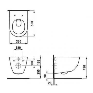 LAUFEN Унитаз подвесной с сиденьем soft-close PRO (H8619570000001)