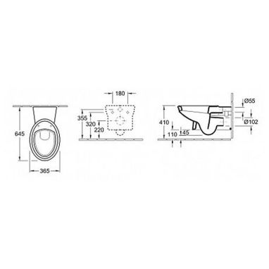 VILLEROY&BOCH Унитаз подвесной (чаша) Amadea (7C96BOR2)