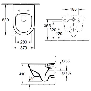 VILLEROY&BOCH Унитаз подвесной Architectura (5684R001)