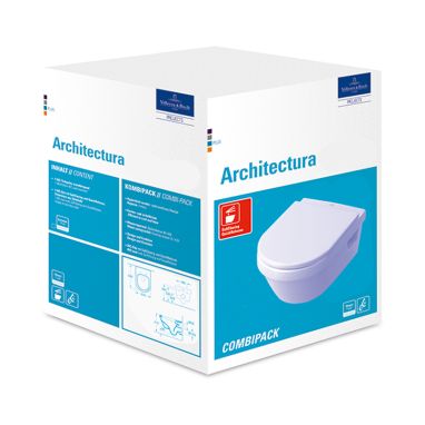 VILLEROY&BOCH Унитаз подвесной с сиденьем slow-closing Architectura (5684H101)