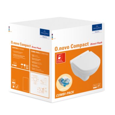 VILLEROY&BOCH Унитаз подвесной с сиденьем soft-close O.Novo (5688HR01)