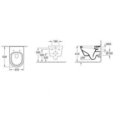 VILLEROY&BOCH Унитаз подвесной (чаша) Omnia architectura Design (56841001)
