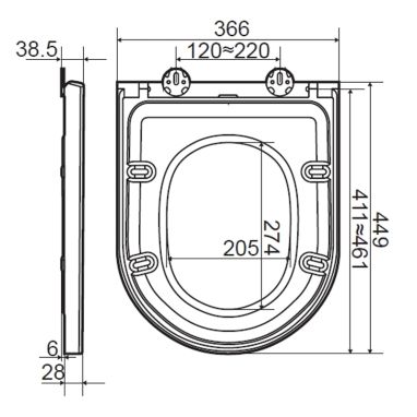AM.PM Сиденье для унитаза с микролифтом Spirit Slim Wrap-Ower (C707856WH)