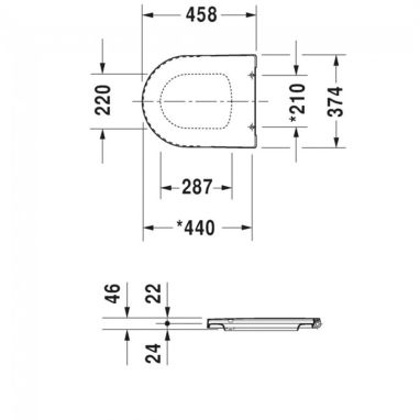 DURAVIT Сиденье с крышкой для унитаза soft-close ME BY STARCK (0020090000)