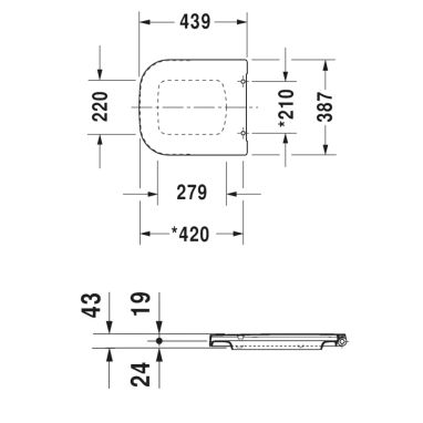 DURAVIT Сиденье с крышкой для унитаза soft-close P3 Comforts (0020490000)