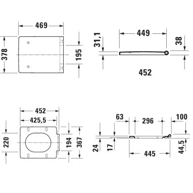 DURAVIT Сиденье с крышкой для унитаза soft-closing Vero Air (0022090000)